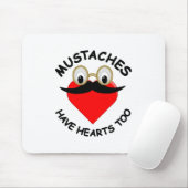 Mustaches haben auch Herz Mousepad (Mit Mouse)