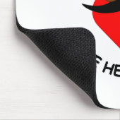 Mustaches haben auch Herz Mousepad (Ecke)