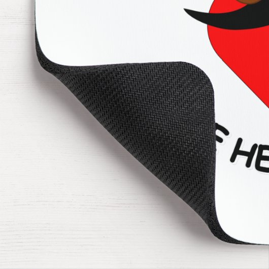 Mustaches haben auch Herz Mousepad (Ecke)