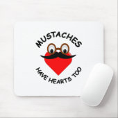 Mustaches haben auch Herz Mousepad (Mit Mouse)