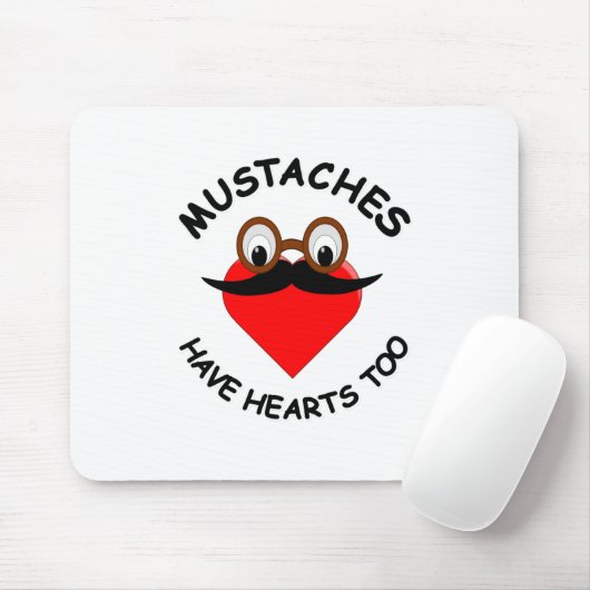 Mustaches haben auch Herz Mousepad (Mit Mouse)