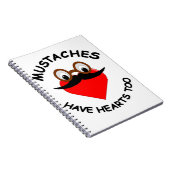 Mustaches haben auch Herz Notizblock (Rechte Seite)
