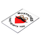 Mustaches haben auch Herz Notizblock (Linke Seite)