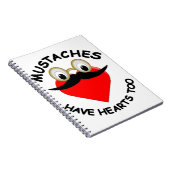Mustaches haben auch Herz Notizblock (Rechte Seite)