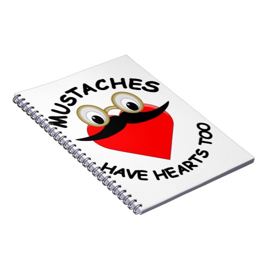 Mustaches haben auch Herz Notizblock (Rechte Seite)