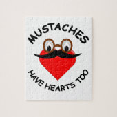 Mustaches haben auch Herz Puzzle (Vertikal)
