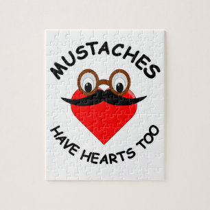 Mustaches haben auch Herz Puzzle