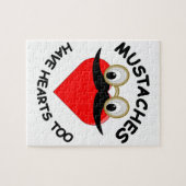 Mustaches haben auch Herz Puzzle (Horizontal)