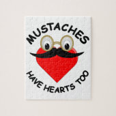 Mustaches haben auch Herz Puzzle (Vertikal)