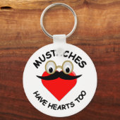 Mustaches haben auch Herz Schlüsselanhänger (Vorderseite)
