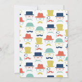 Mustaches Hats Birthday Einladung Angesagt Mens Bo (Rückseite)