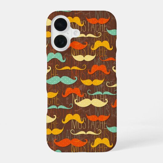 Mustaches iPhone 16 Hülle (Rückseite)