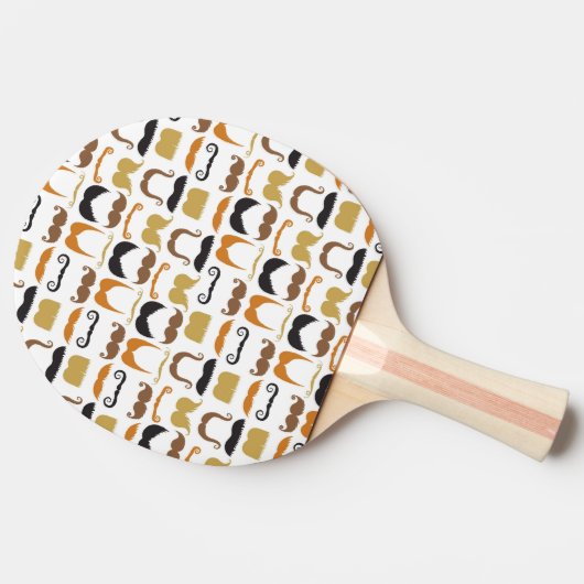 Mustaches Ping Pong Paddle Tischtennis Schläger (Seitenansicht)