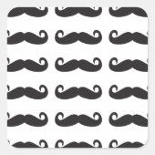 Mustaches Quadratischer Aufkleber (Vorderseite)