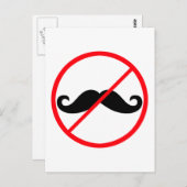 Mustaches verboten! postkarte (Vorne/Hinten)