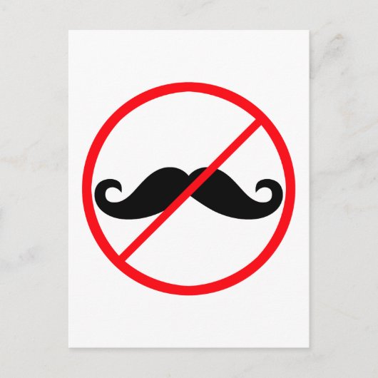 Mustaches verboten! postkarte (Vorderseite)