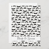 Mustaches Wedding Einladung (Vorne/Hinten)