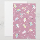 Mustachio Unicornio Briefpapier (Vorne/Hinten)