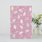 Mustachio Unicornio Briefpapier (Stehend Vorderseite)