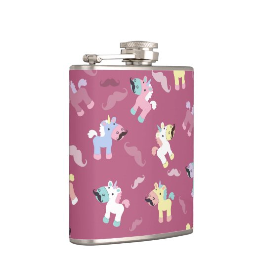Mustachio Unicornio Flachmann (Rechts)