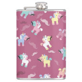 Mustachio Unicornio Flachmann (Vorderseite)