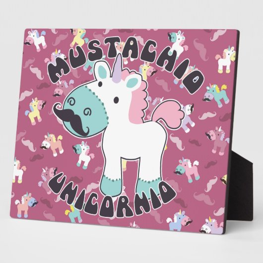 Mustachio Unicornio! Fotoplatte (Seite)