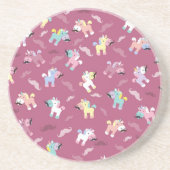 Mustachio Unicornio Getränkeuntersetzer (Vorne)