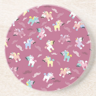 Mustachio Unicornio Getränkeuntersetzer