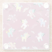 Mustachio Unicornio Glasuntersetzer (Rückseite)