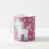 Mustachio Unicornio Kaffeetasse (Vorderseite Links)