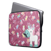 Mustachio Unicornio Laptopschutzhülle (Vorderseite Links)