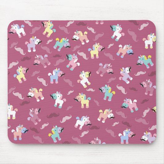 Mustachio Unicornio Mousepad (Vorne)