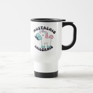 Mustachio Unicornio Reisebecher