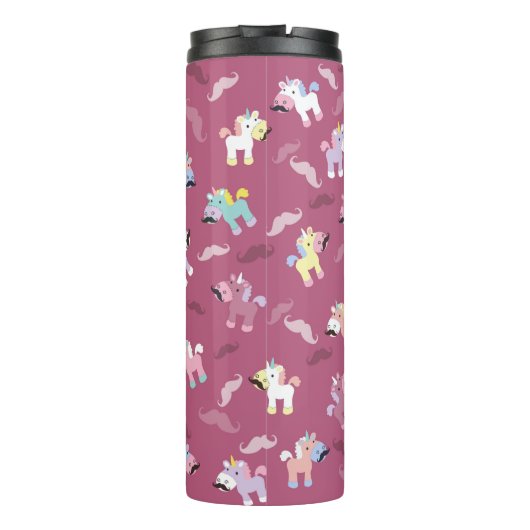 Mustachio Unicornio Thermosbecher (Rückseite)