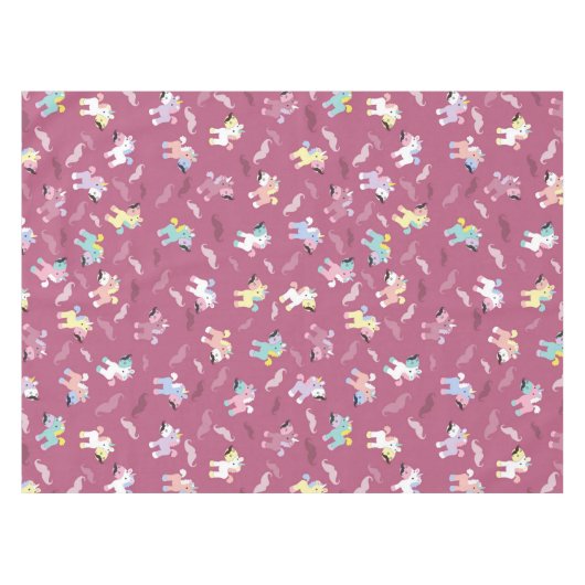 Mustachio Unicornio Tischdecke (Vorderseite (Horizontal))