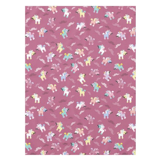 Mustachio Unicornio Tischdecke (Vorderseite)