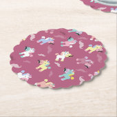 Mustachio Unicornio Untersetzer (angewinkelt)