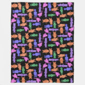 Mustachioed Men All-Over Print Fleecedecke (Vorderseite)