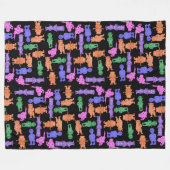 Mustachioed Men All-Over Print Fleecedecke (Vorderseite (Horizontal))