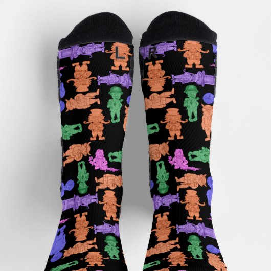 Mustachioed Men Mehrfach-Drucksocken Socken (Oben)