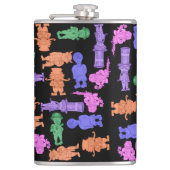 Mustachioed Men Multiover Print Flask Flachmann (Vorderseite)