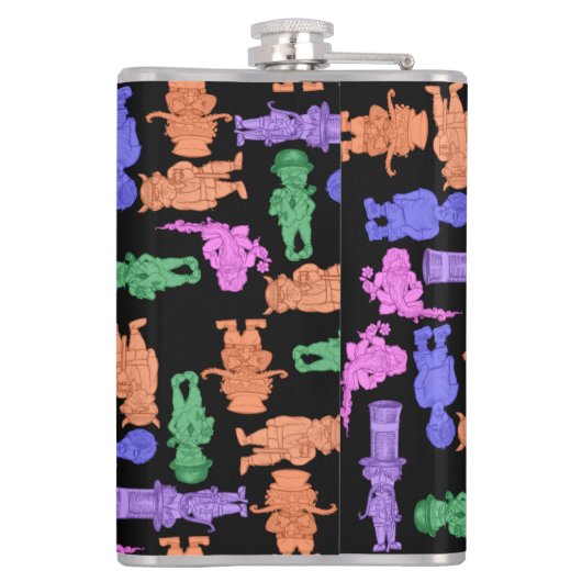 Mustachioed Men Multiover Print Flask Flachmann (Rückseite)
