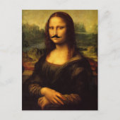 Mustachioed Mona Lisa Postkarte (Vorderseite)