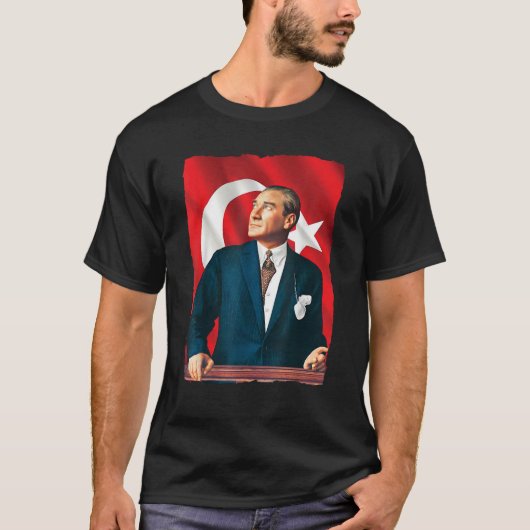 Mustafa Kemal Atat rk und türkische Flagge T-Shirt (Vorderseite)