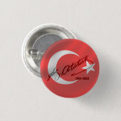 Mustafa Kemal Ataturk Button (Vorne & Hinten)