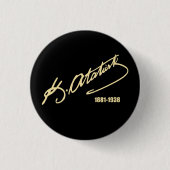 Mustafa Kemal Ataturk Button (Vorderseite)