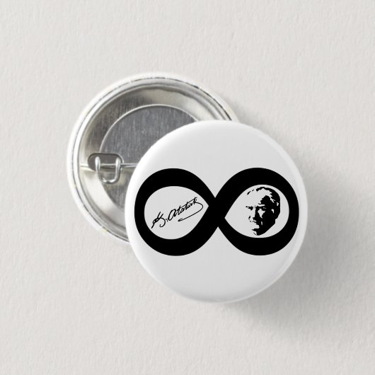 Mustafa Kemal Ataturk Button (Vorne & Hinten)