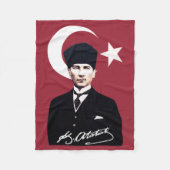 Mustafa Kemal Atatürk Fleecedecke (Vorderseite)