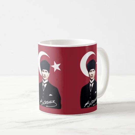 Mustafa Kemal Atatürk Kaffeetasse (VorderseiteRechts)