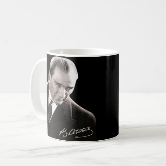 Mustafa Kemal Ataturk Kaffeetasse (Vorderseite Links)